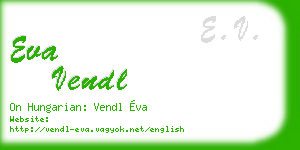 eva vendl business card