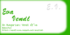 eva vendl business card
